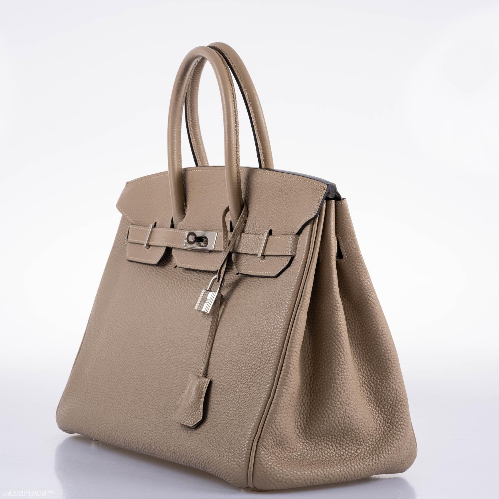 Hermes Birkin 35 Gris Tourterelle Togo with Palladium Hardware - 2009, M Square - Exclusu