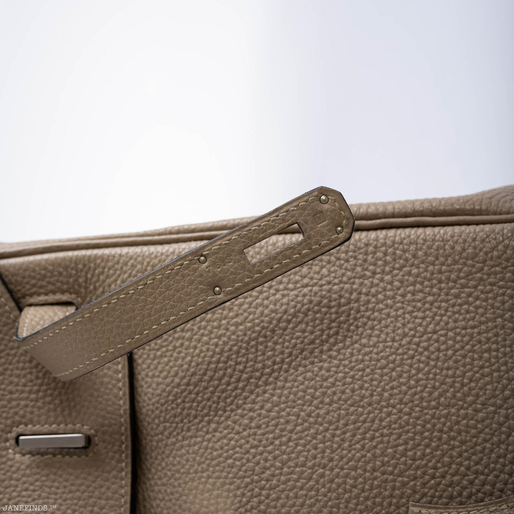 Hermes Birkin 35 Gris Tourterelle Togo with Palladium Hardware - 2009, M Square - Exclusu