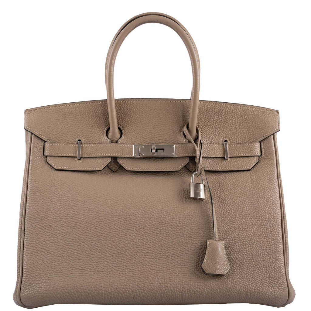 Hermes Birkin 35 Gris Tourterelle Togo with Palladium Hardware - 2009, M Square - Exclusu