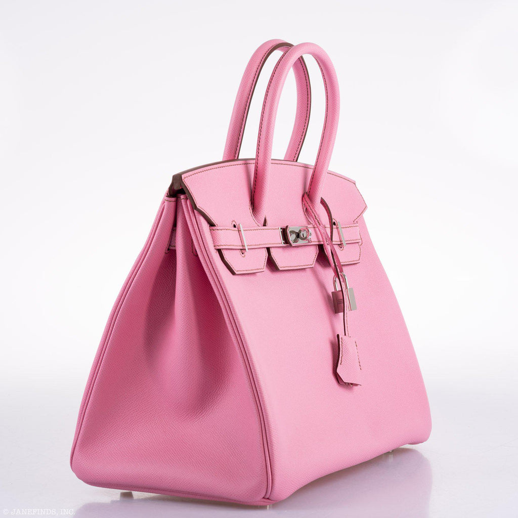 Hermes Birkin 35 HSS 5P Bubblegum Epsom with Palladium Hardware - 2012, P Square - Exclusu