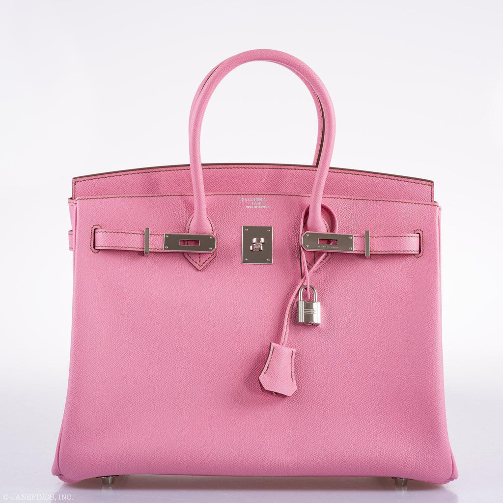 Hermes Birkin 35 HSS 5P Bubblegum Epsom with Palladium Hardware - 2012, P Square - Exclusu