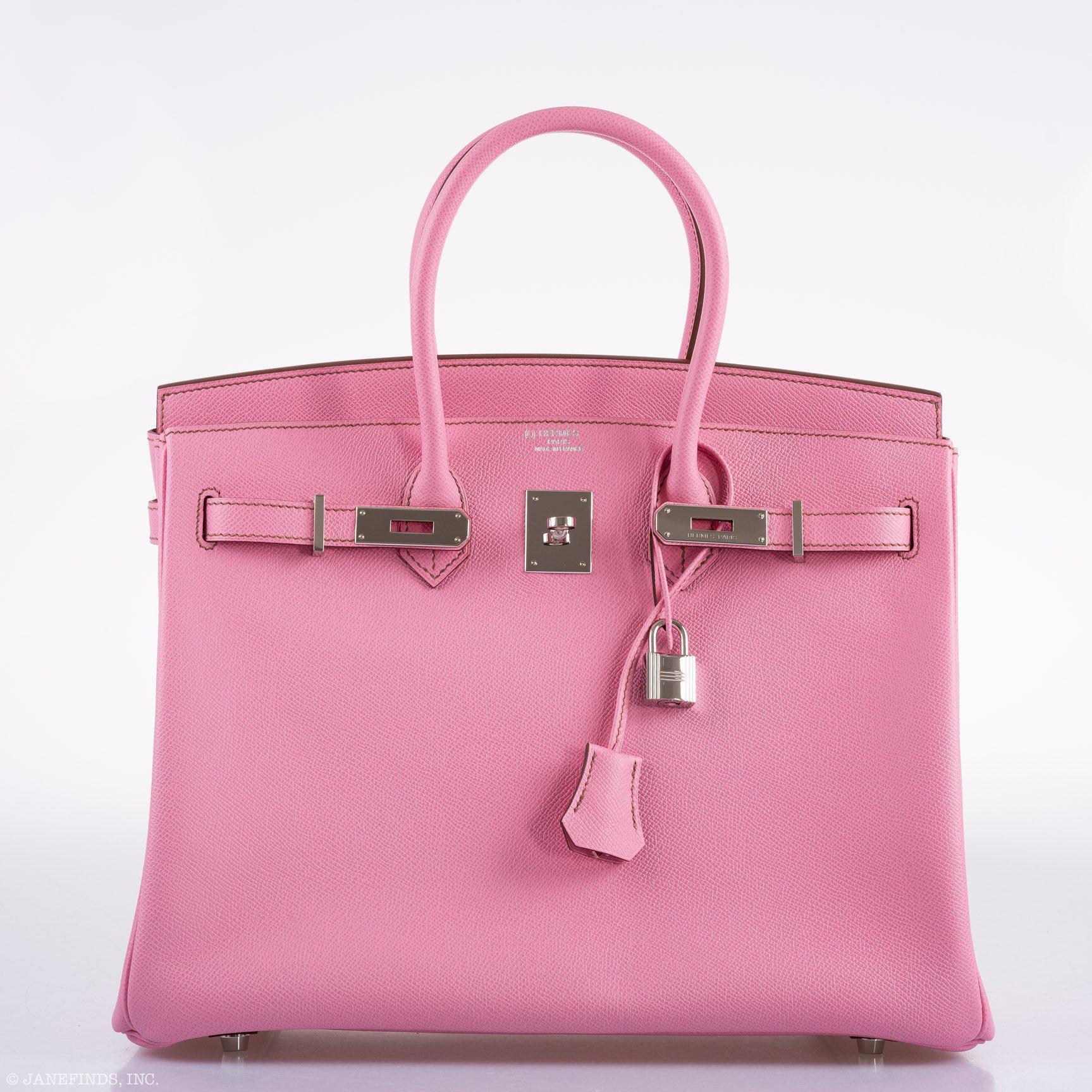 Hermes Birkin 35 HSS 5P Bubblegum Epsom with Palladium Hardware - 2012, P Square - Exclusu