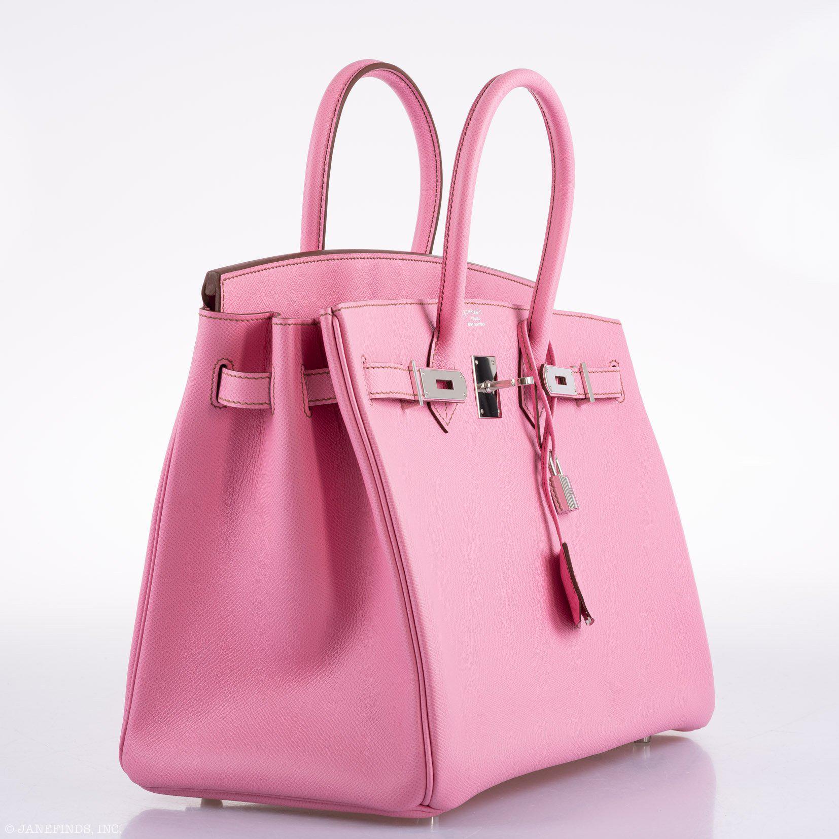 Hermes Birkin 35 HSS 5P Bubblegum Epsom with Palladium Hardware - 2012, P Square - Exclusu