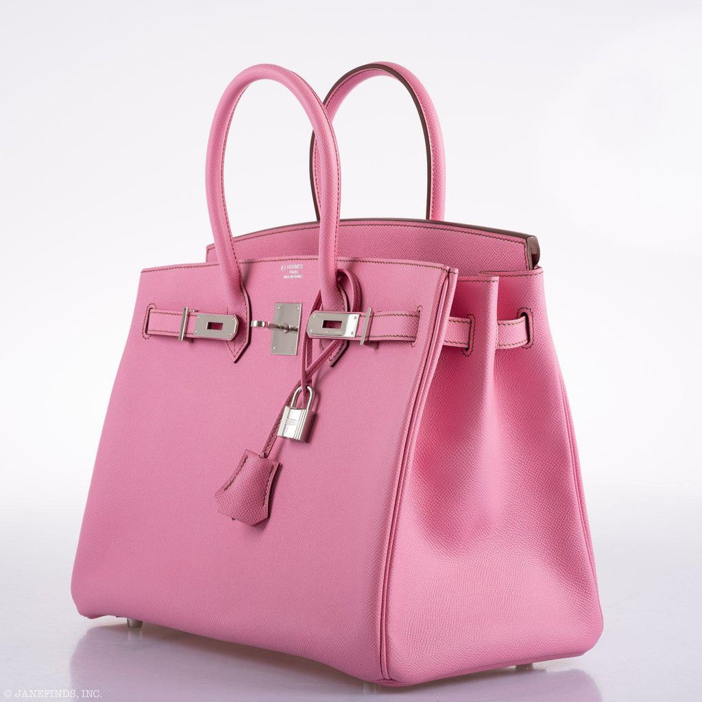 Hermes Birkin 35 HSS 5P Bubblegum Epsom with Palladium Hardware - 2012, P Square - Exclusu