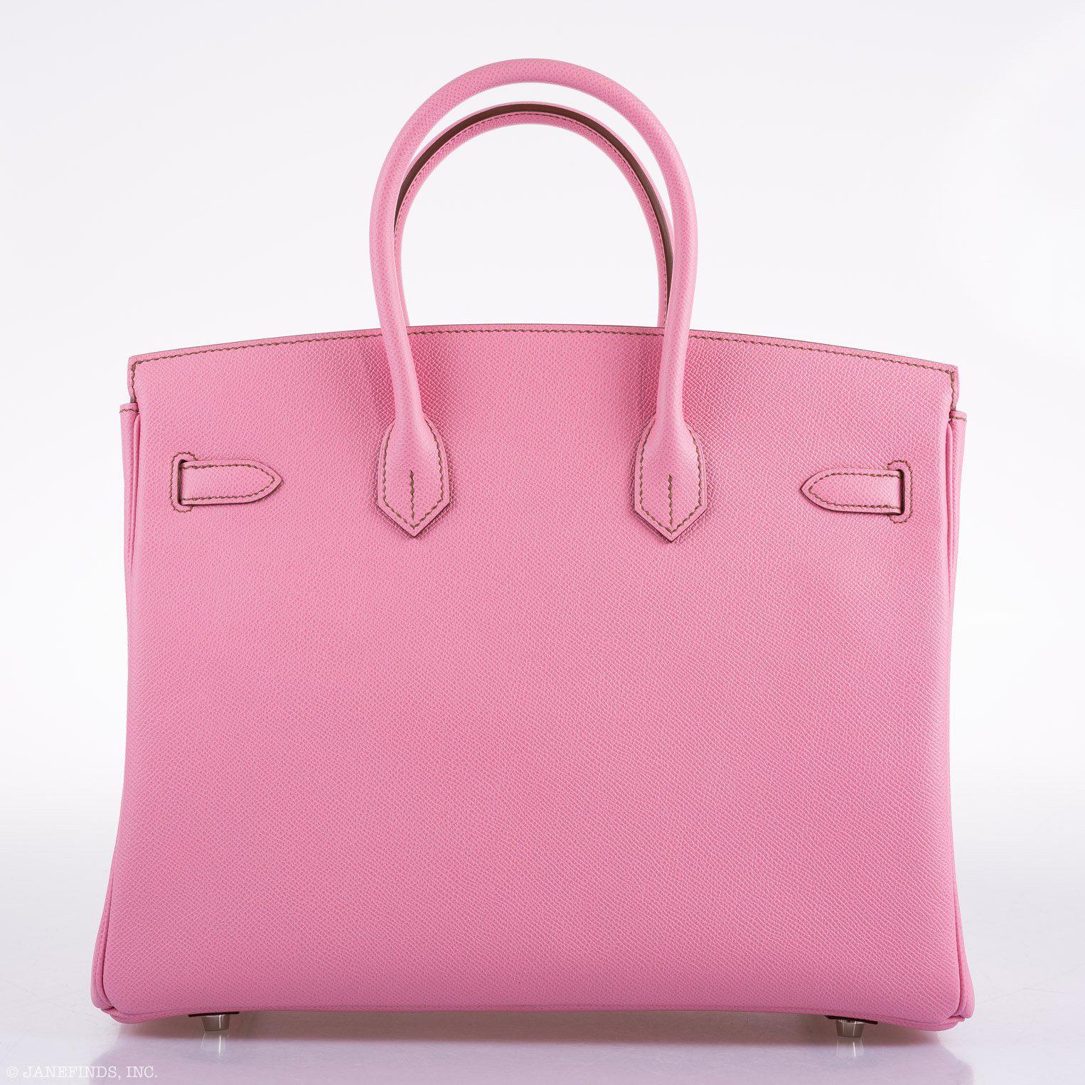 Hermes Birkin 35 HSS 5P Bubblegum Epsom with Palladium Hardware - 2012, P Square - Exclusu