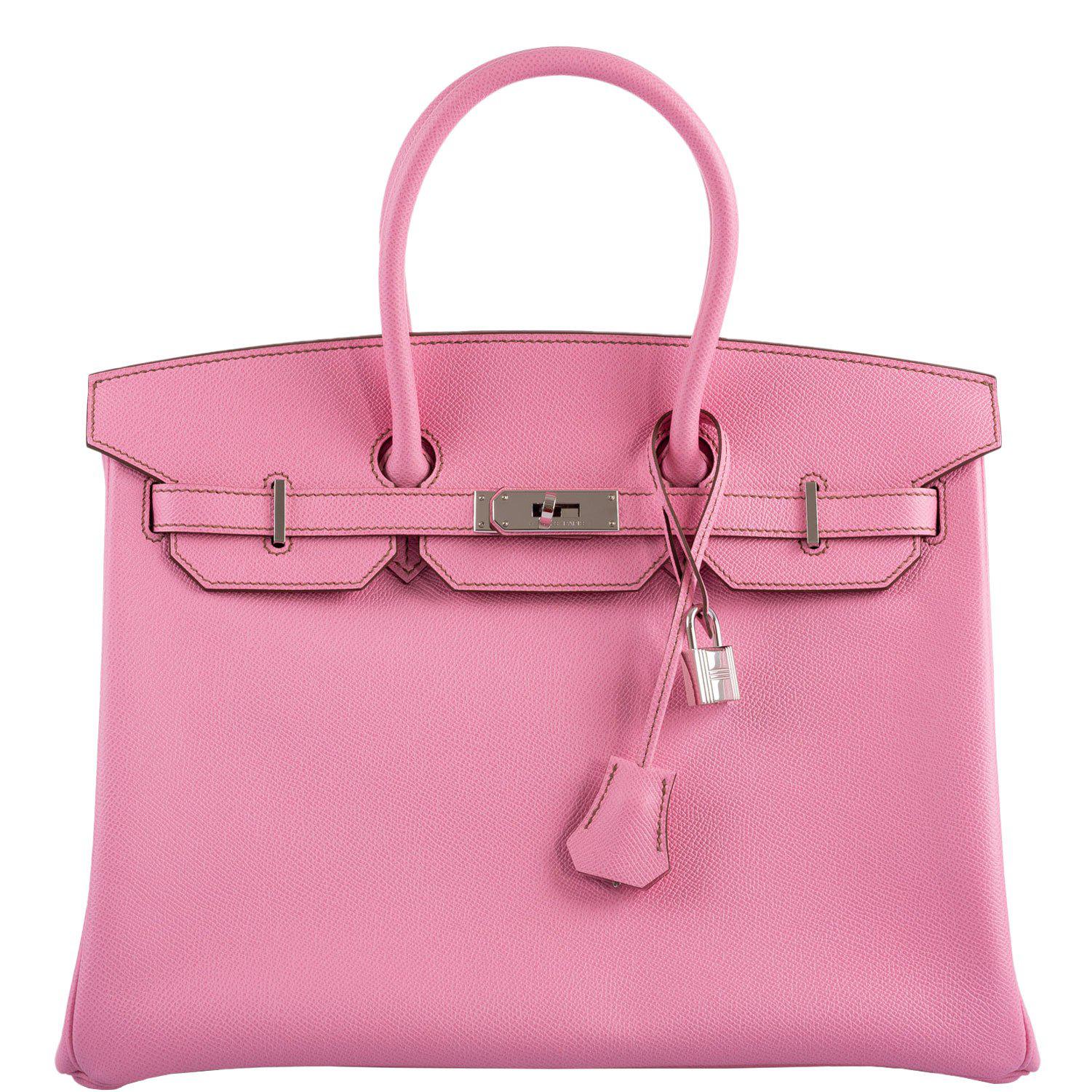 Hermes Birkin 35 HSS 5P Bubblegum Epsom with Palladium Hardware - 2012, P Square - Exclusu