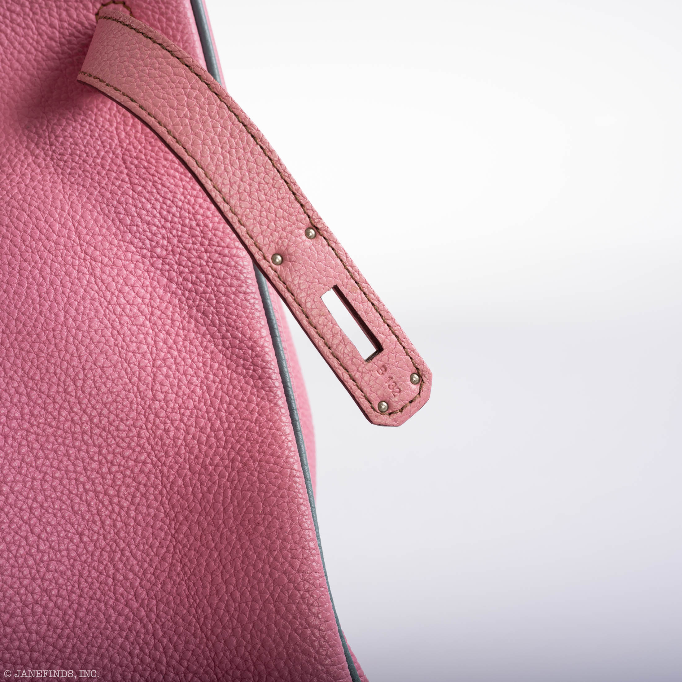 Hermes Birkin 35 HSS 5P Bubblegum Pink & Celeste Togo Palladium Hardware - 2011, Square O - Exclusu