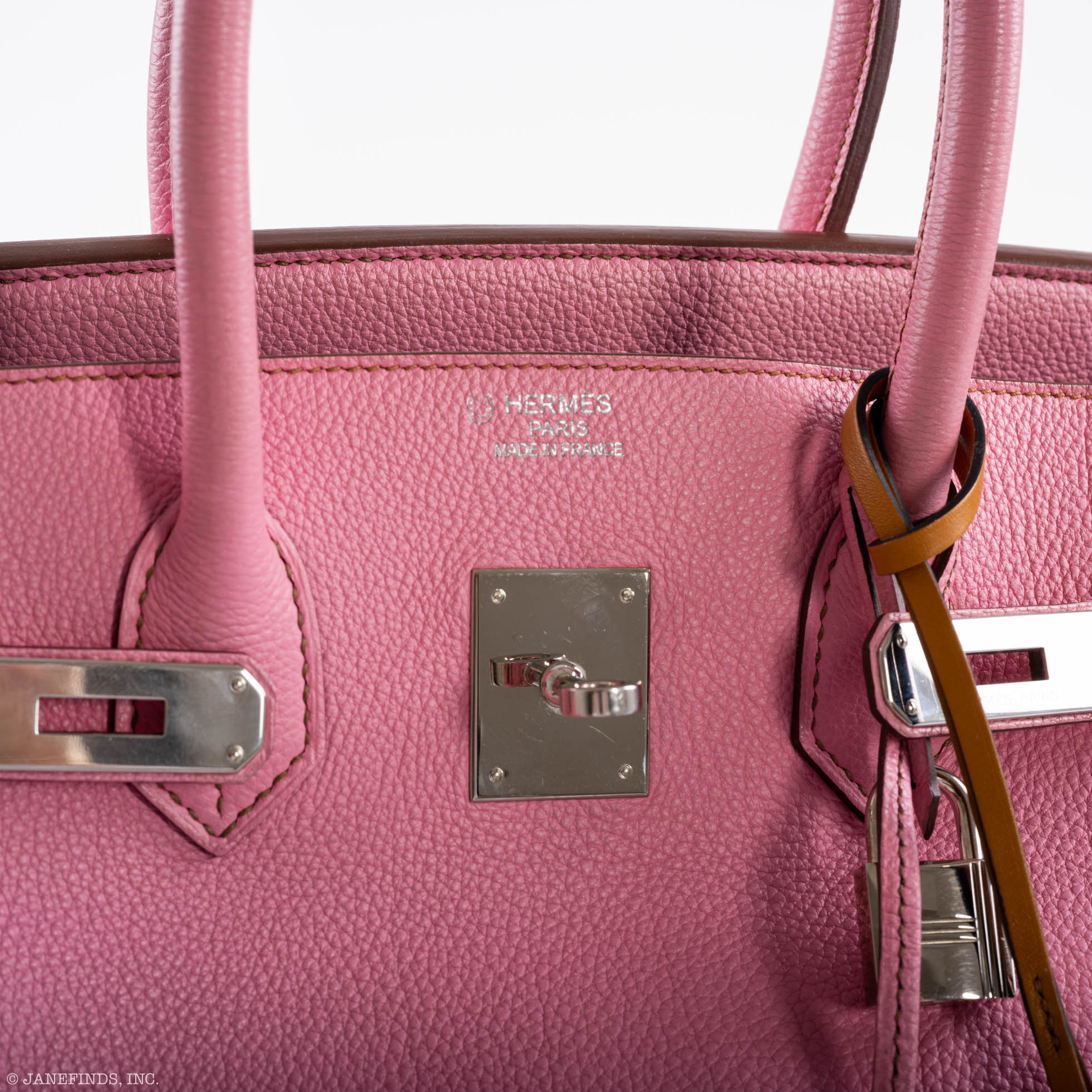 Hermes Birkin 35 HSS 5P Bubblegum Pink & Celeste Togo Palladium Hardware - 2011, Square O - Exclusu