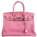 Hermes Birkin 35 HSS 5P Bubblegum Pink & Celeste Togo Palladium Hardware - 2011, Square O - Exclusu