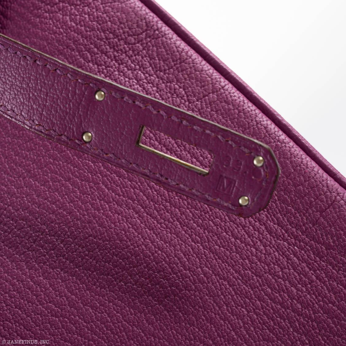 Hermes Birkin 35 HSS Cyclamen & Iris Chèvre Goatskin Brushed Palladium Hardware - 2009 M, Square - Exclusu