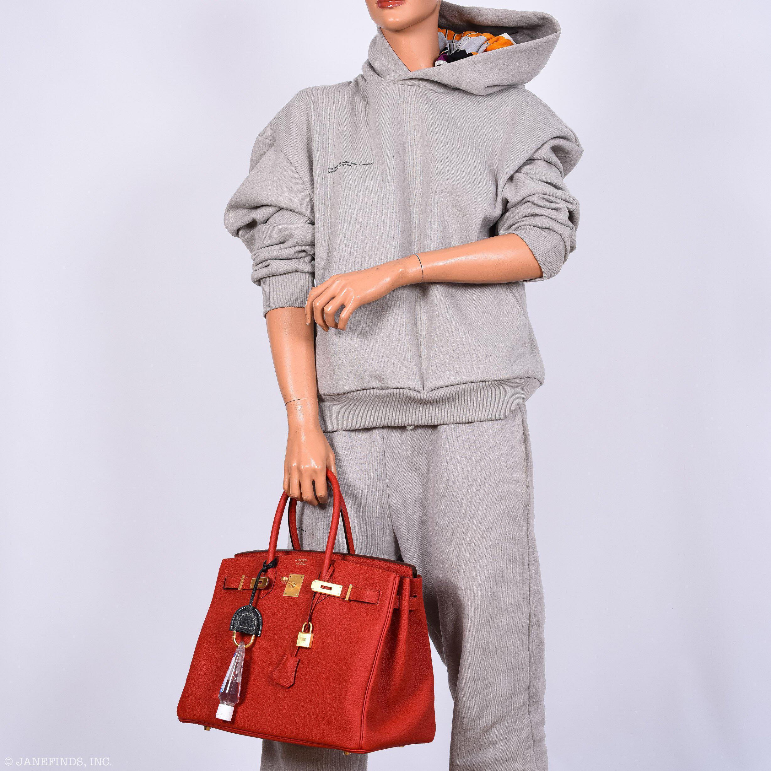 Hermes Birkin 35 HSS Rouge Vif Togo Brushed Gold Hardware - 2020, Y - Exclusu