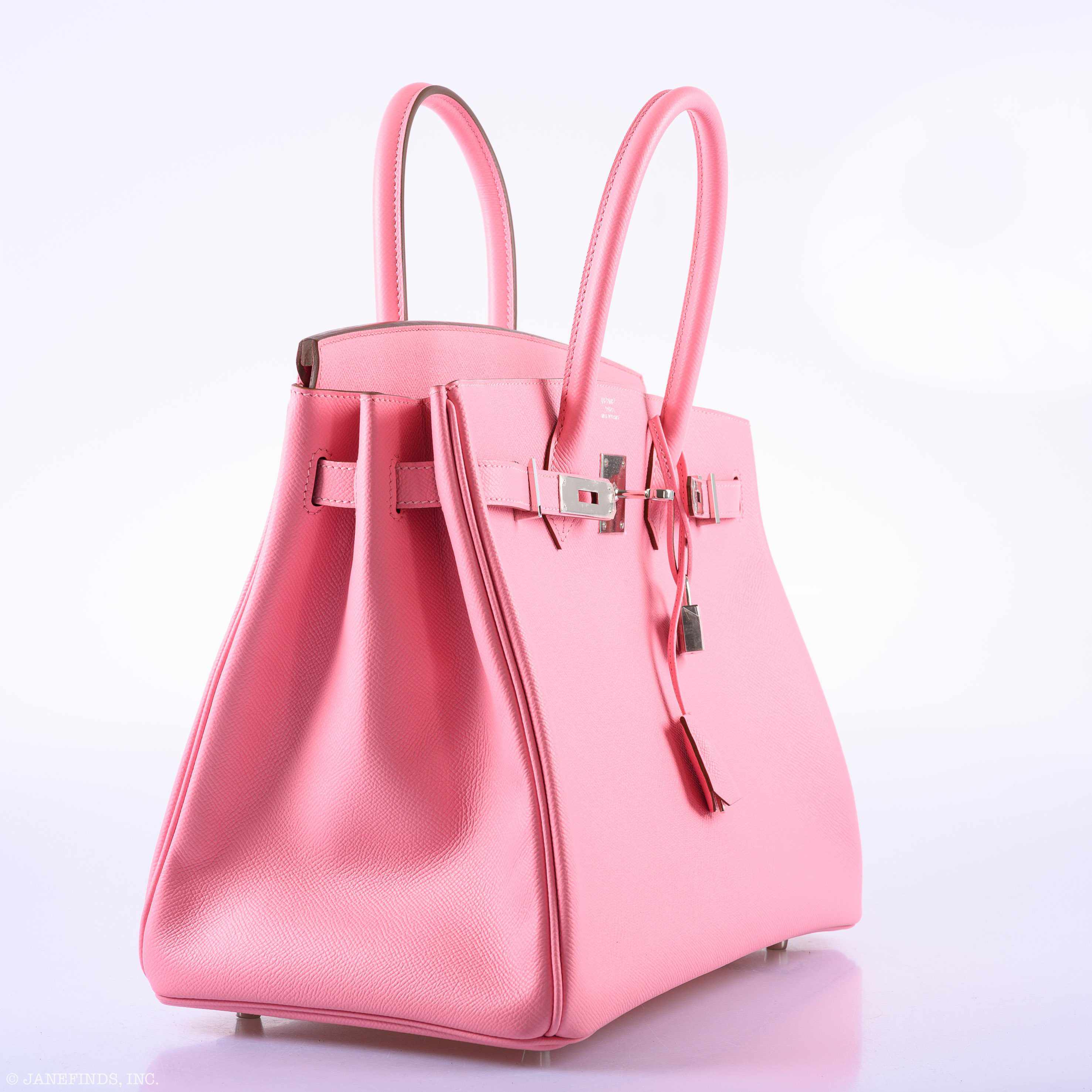 Hermes Birkin 35 Rose Confetti Epsom Palladium Hardware - 2015, T - Exclusu