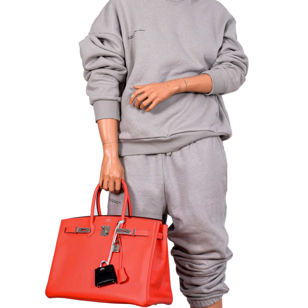 Hermes Birkin 35 Rose Jaipur Epsom Palladium Hardware - 2015, T - Exclusu