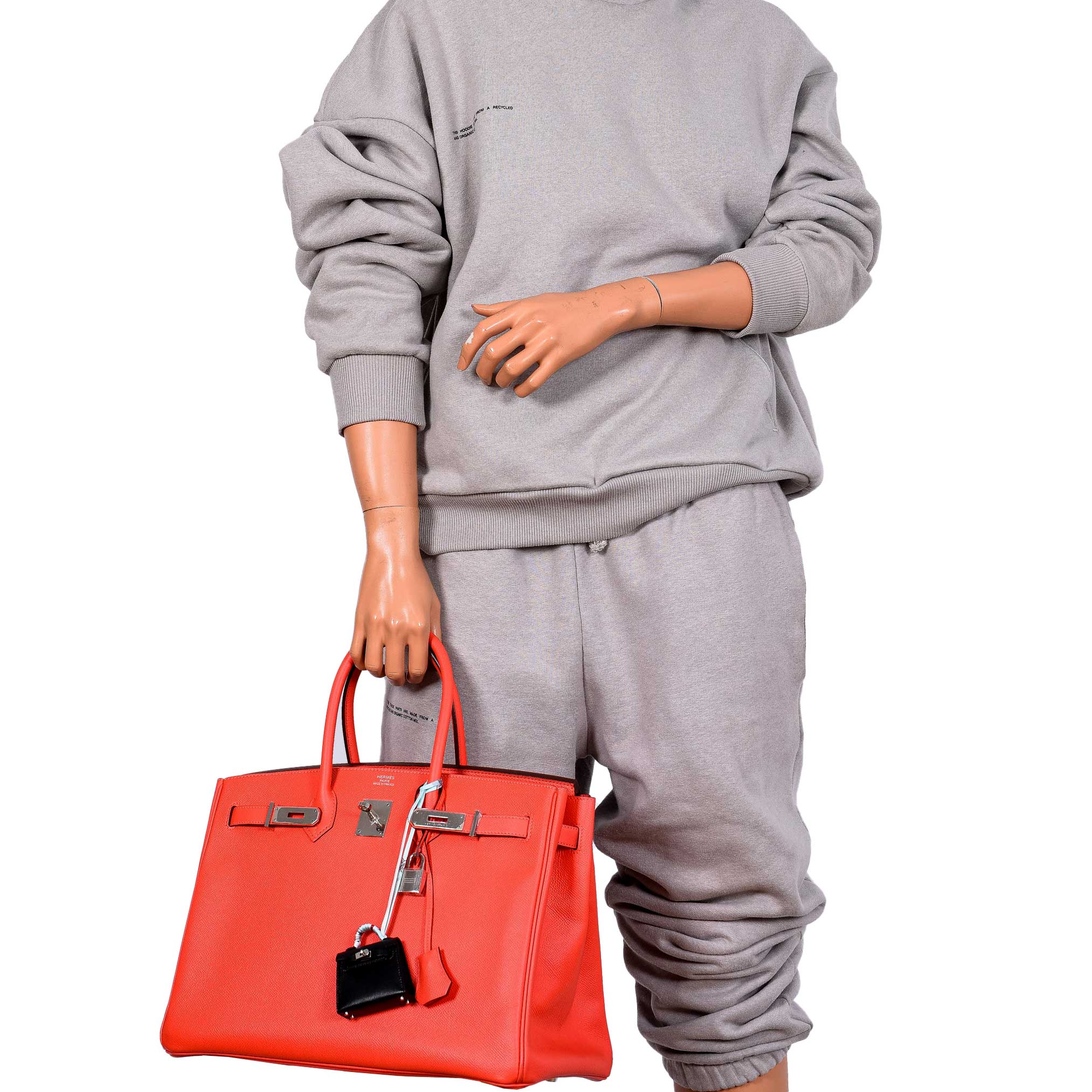 Hermes Birkin 35 Rose Jaipur Epsom Palladium Hardware - 2015, T - Exclusu