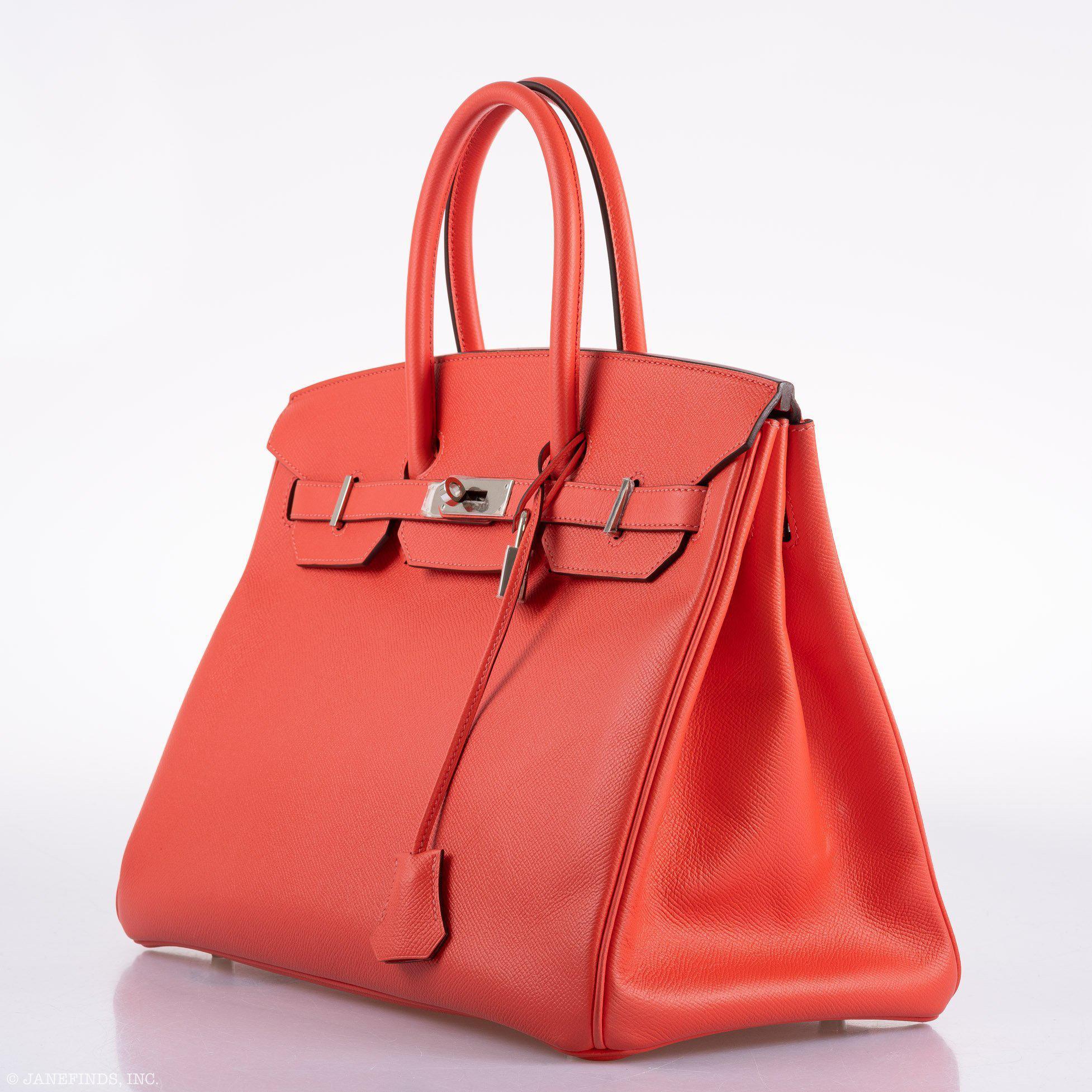 Hermes Birkin 35 Rose Jaipur Epsom Palladium Hardware - 2015, T - Exclusu