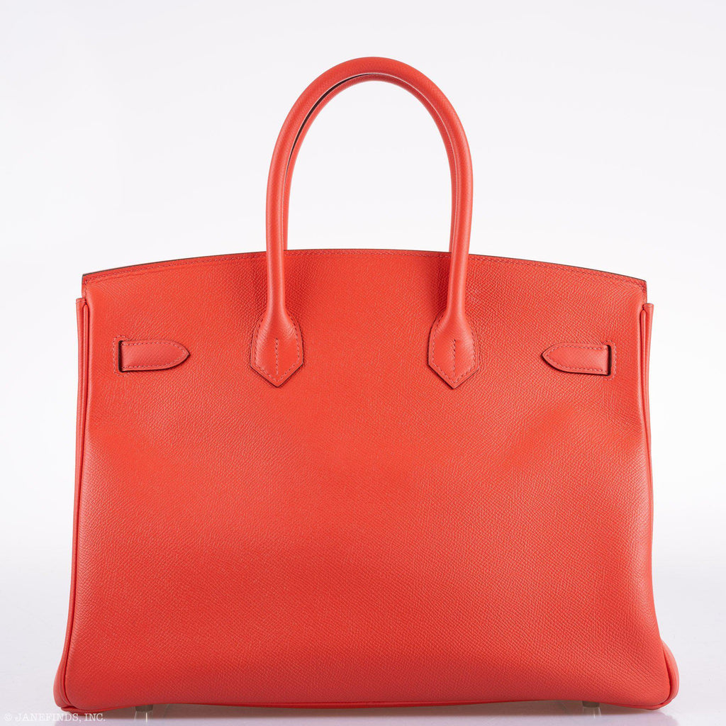 Hermes Birkin 35 Rose Jaipur Epsom Palladium Hardware - 2015, T - Exclusu