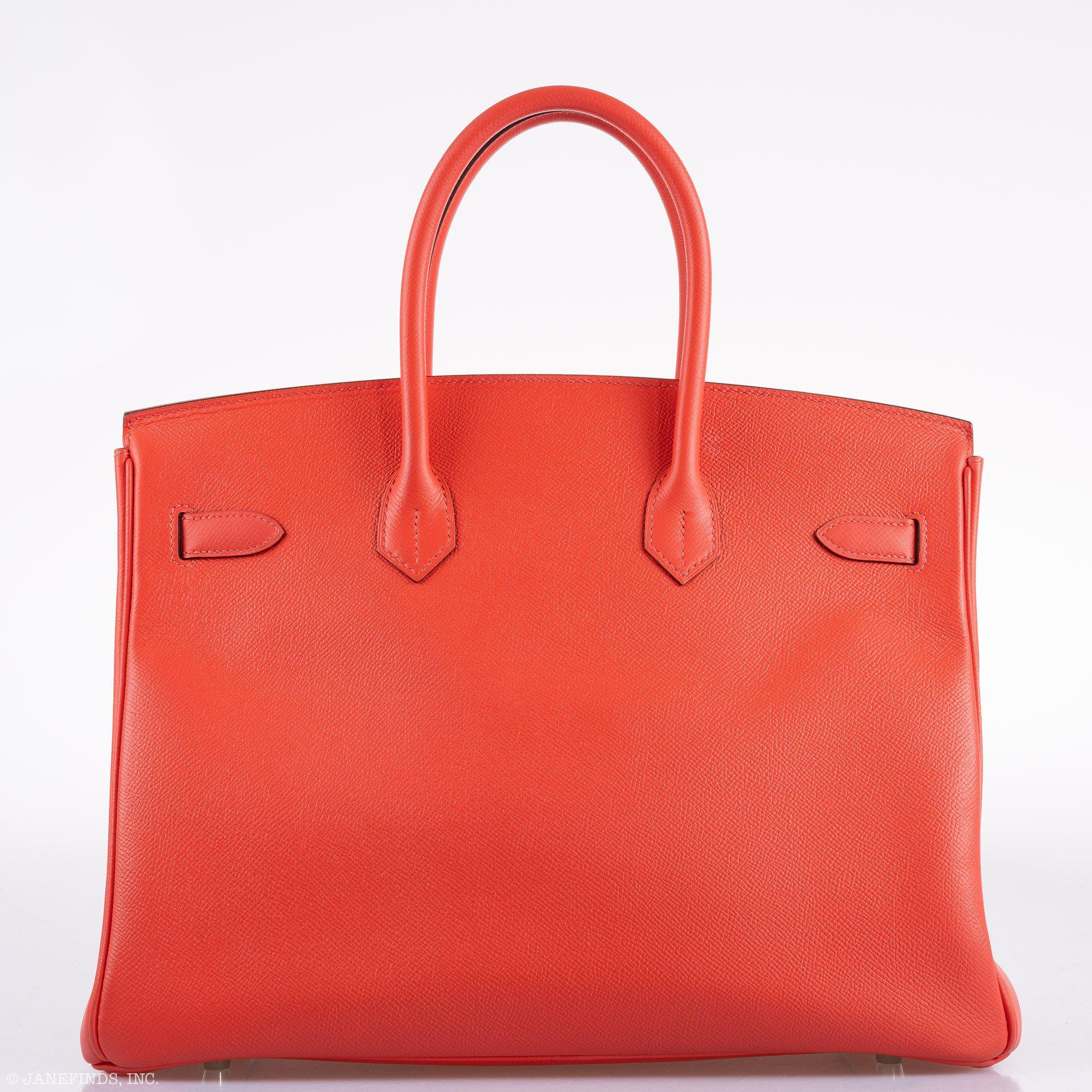 Hermes Birkin 35 Rose Jaipur Epsom Palladium Hardware - 2015, T - Exclusu