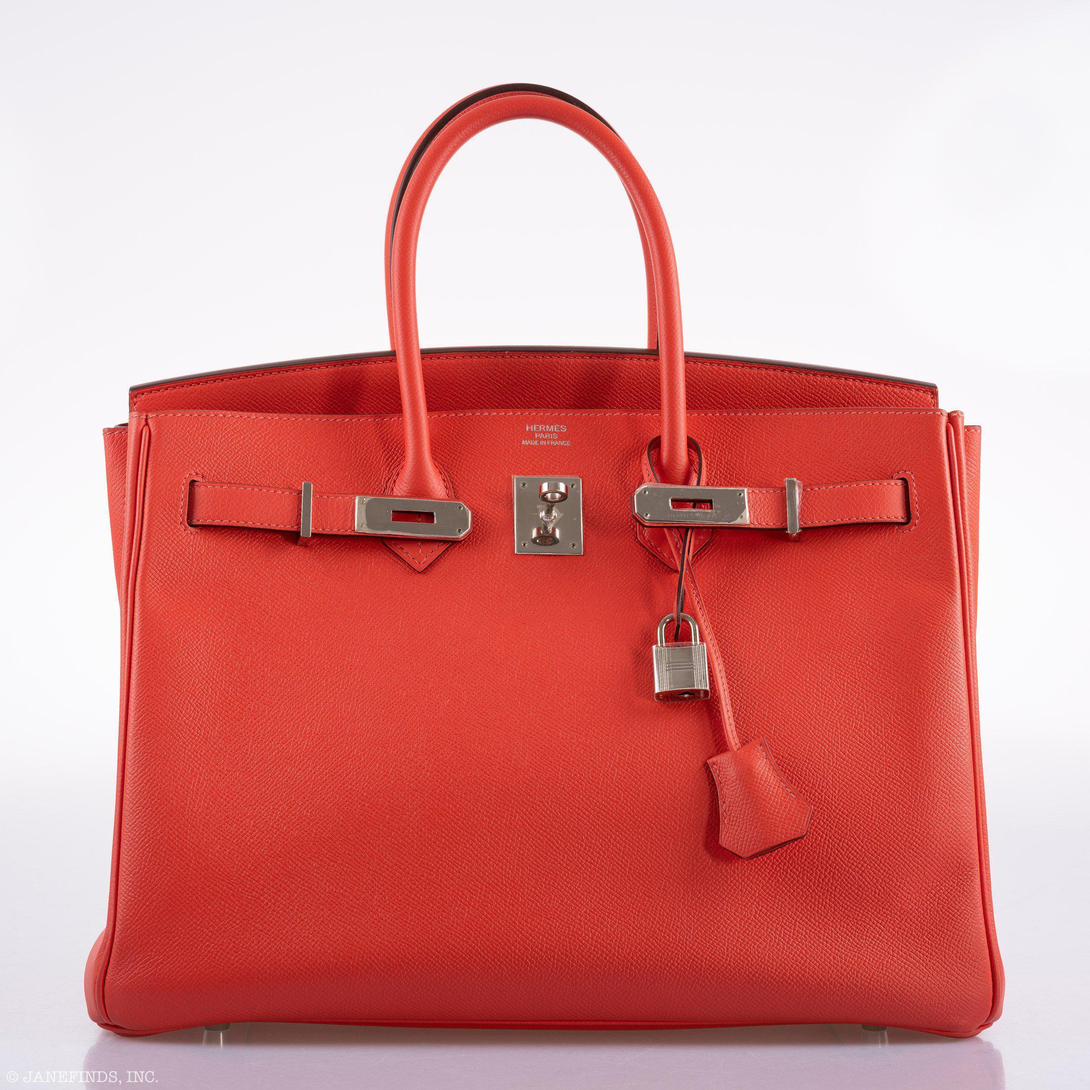 Hermes Birkin 35 Rose Jaipur Epsom Palladium Hardware - 2015, T - Exclusu