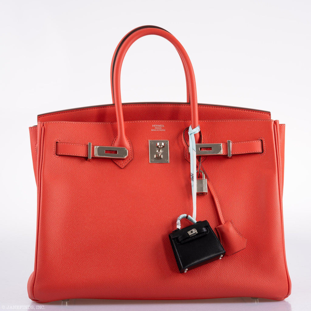 Hermes Birkin 35 Rose Jaipur Epsom Palladium Hardware - 2015, T - Exclusu