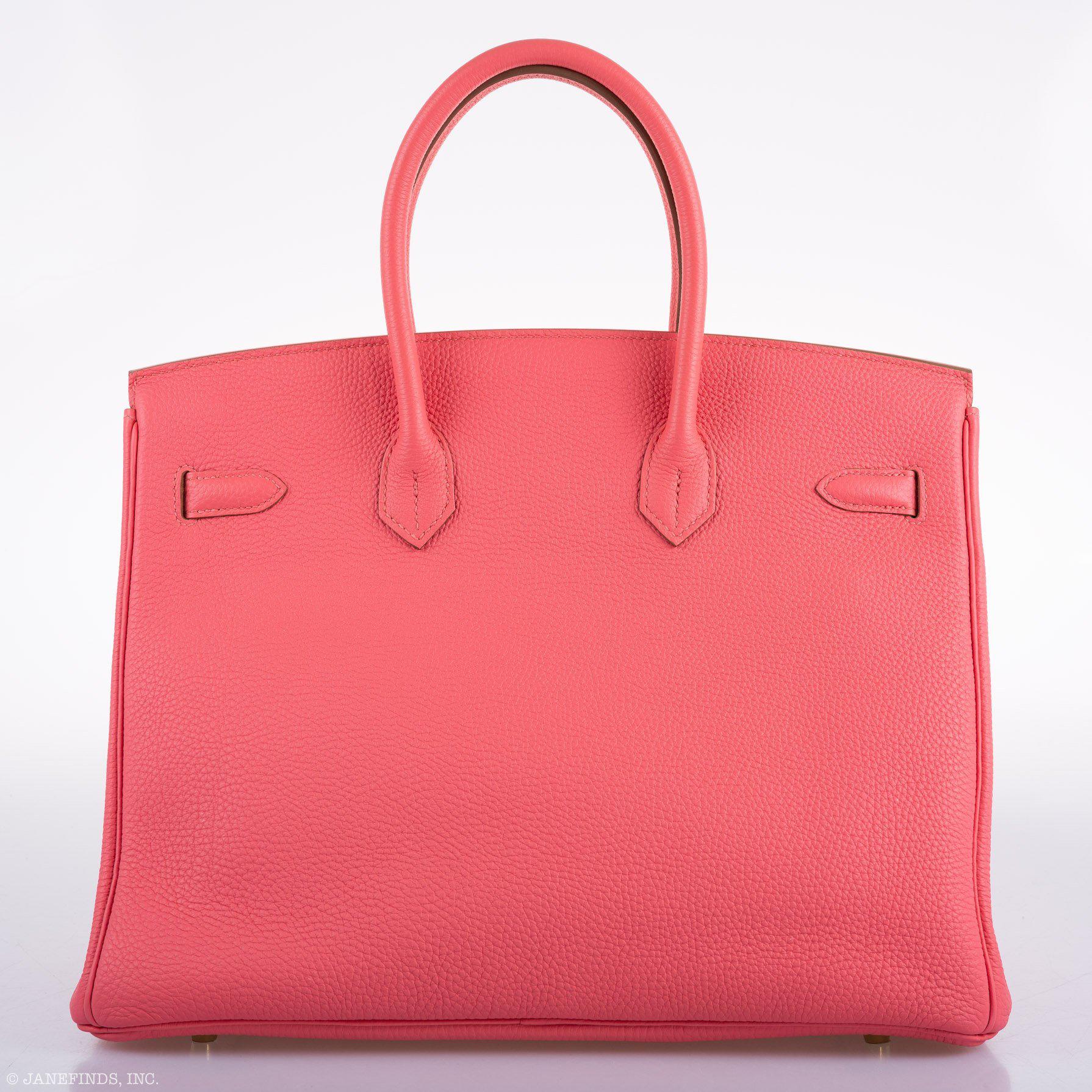 Hermes Birkin 35 Rose Lipstick Togo Gold Hardware - 2013, Q Square - Exclusu