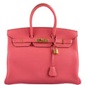 Hermes Birkin 35 Rose Lipstick Togo Gold Hardware - 2013, Q Square - Exclusu