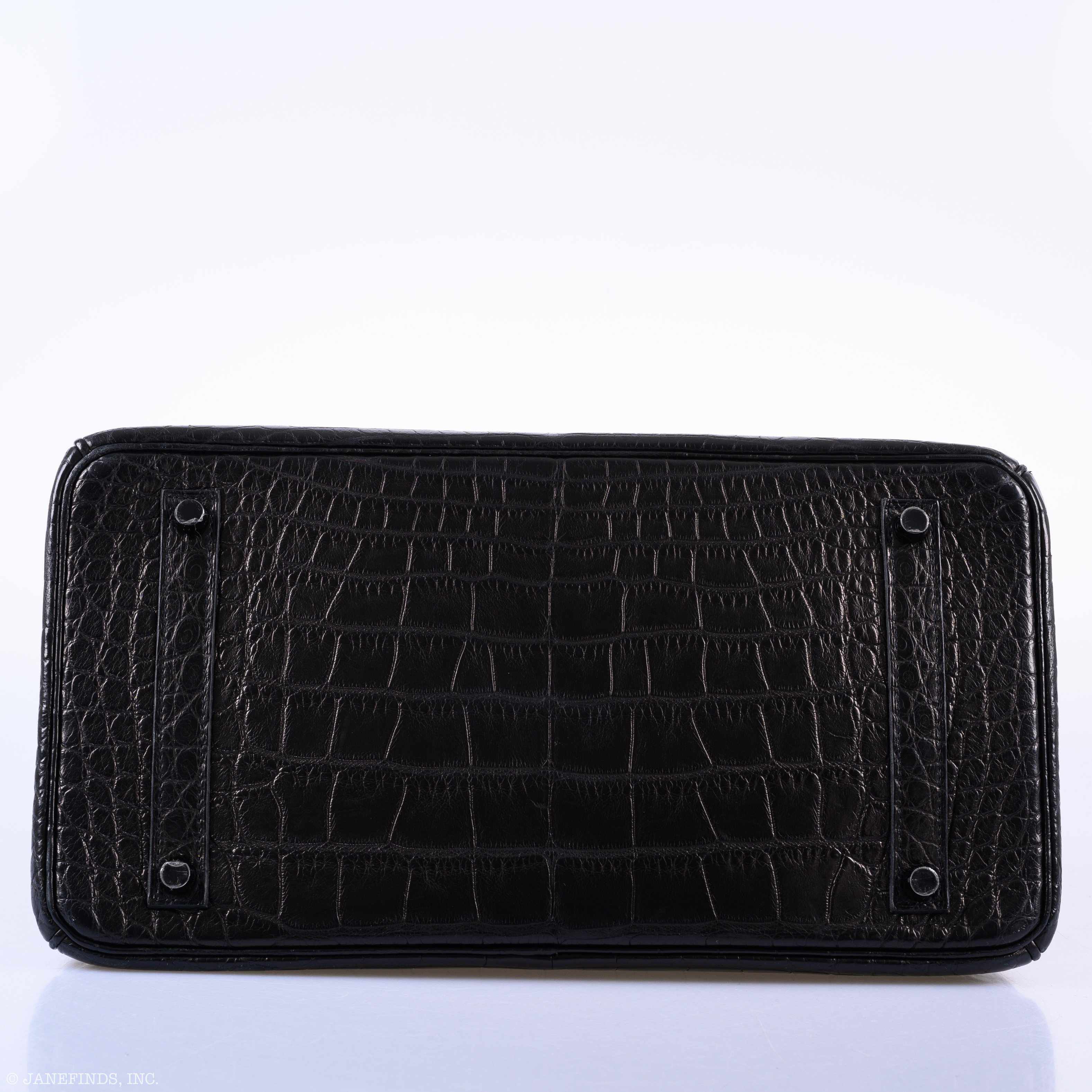 Hermes Birkin 35 SO BLACK Matte Alligator PVD Hardware - 2011, O Square - Exclusu