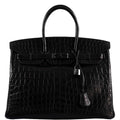Hermes Birkin 35 SO BLACK Matte Alligator PVD Hardware - 2011, O Square - Exclusu