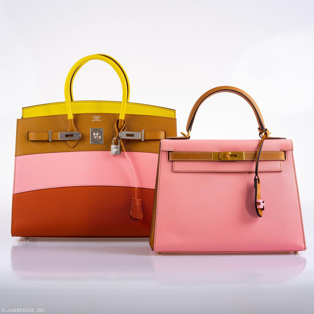 Hermes Birkin 35 Sellier "Sunrise" Rainbow Epsom Palladium Hardware - 2020, Y - Exclusu