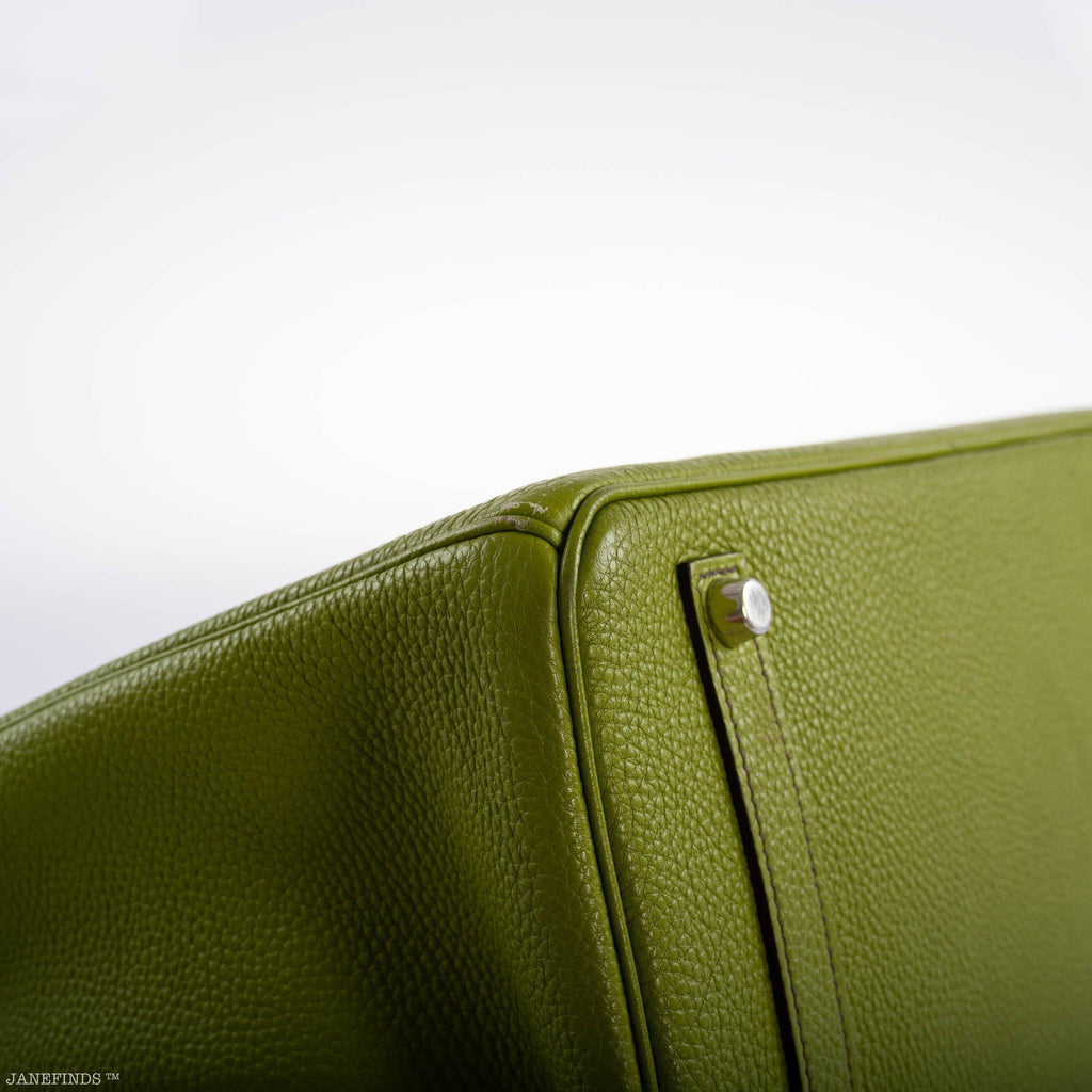 Hermes Birkin 35 Vert Anis Togo with Palladium Hardware - 2006, J Square - Exclusu
