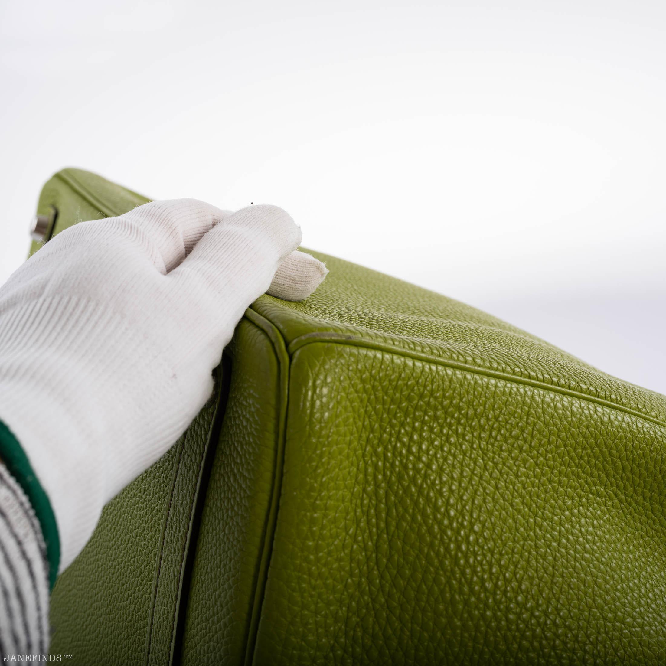 Hermes Birkin 35 Vert Anis Togo with Palladium Hardware - 2006, J Square - Exclusu