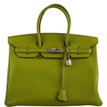 Hermes Birkin 35 Vert Anis Togo with Palladium Hardware - 2006, J Square - Exclusu