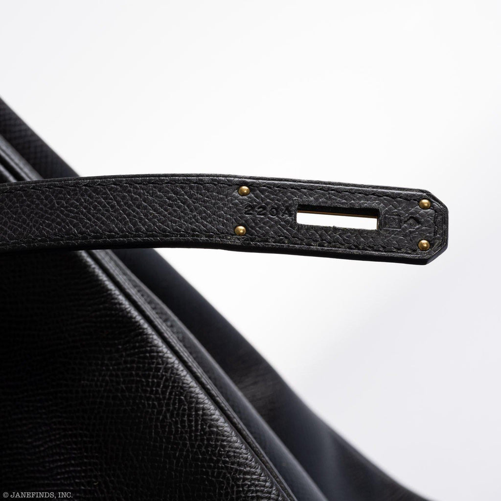 Hermes Birkin 40 Black Epsom Leather Gold Hardware - 2011, Square O - Exclusu
