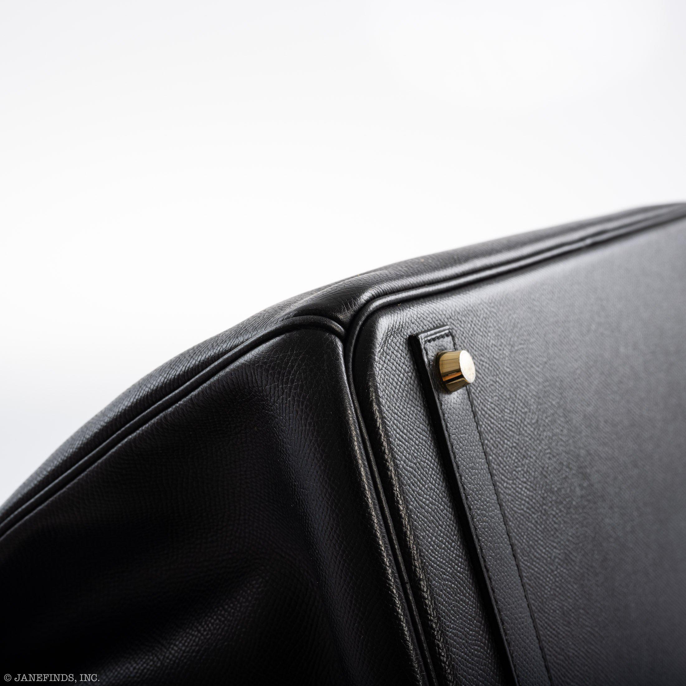 Hermes Birkin 40 Black Epsom Leather Gold Hardware - 2011, Square O - Exclusu