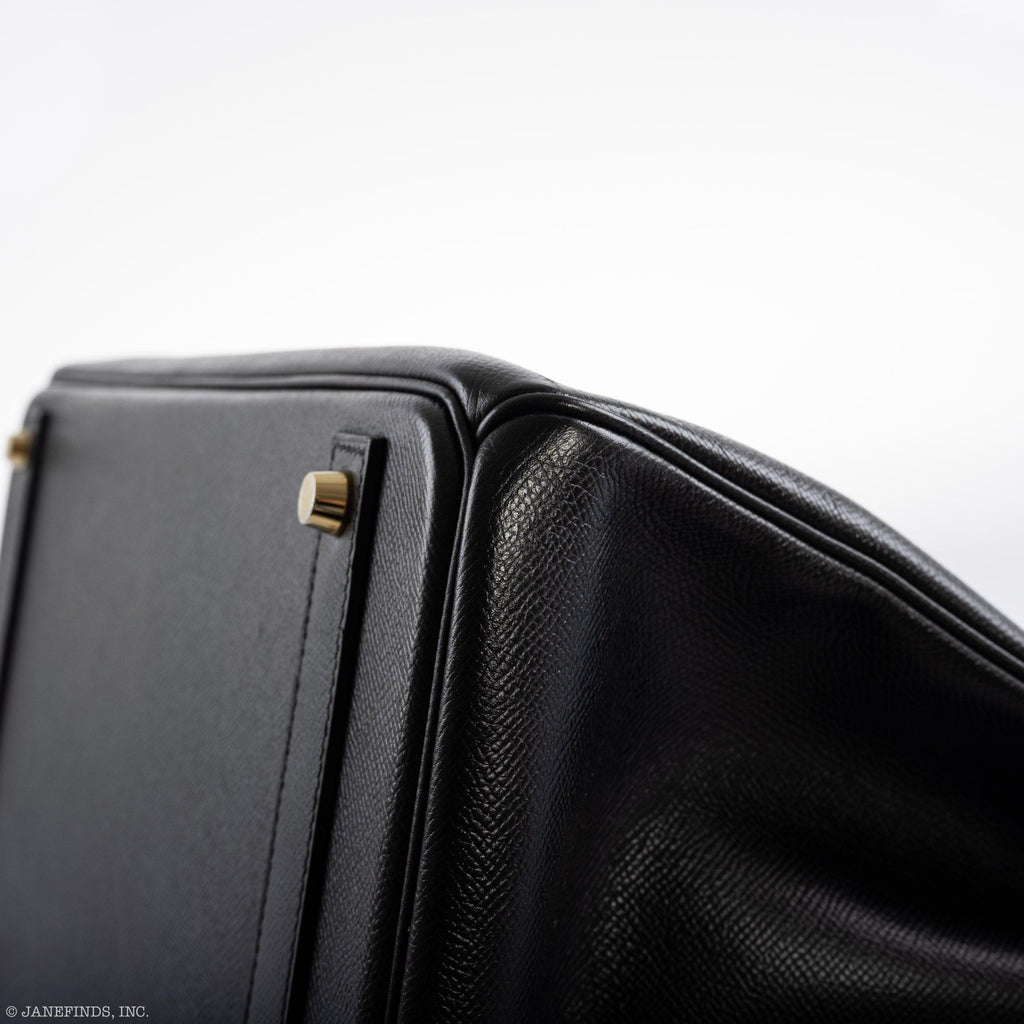 Hermes Birkin 40 Black Epsom Leather Gold Hardware - 2011, Square O - Exclusu