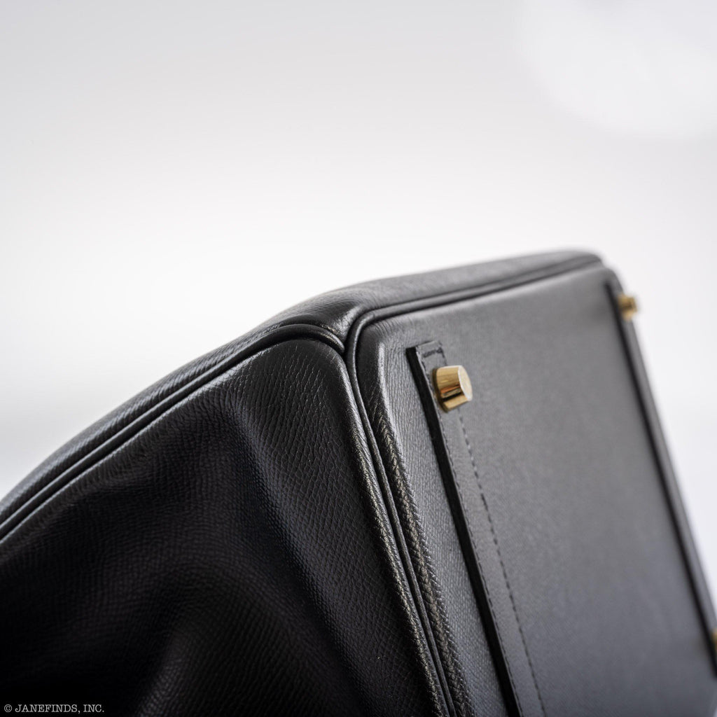 Hermes Birkin 40 Black Epsom Leather Gold Hardware - 2011, Square O - Exclusu