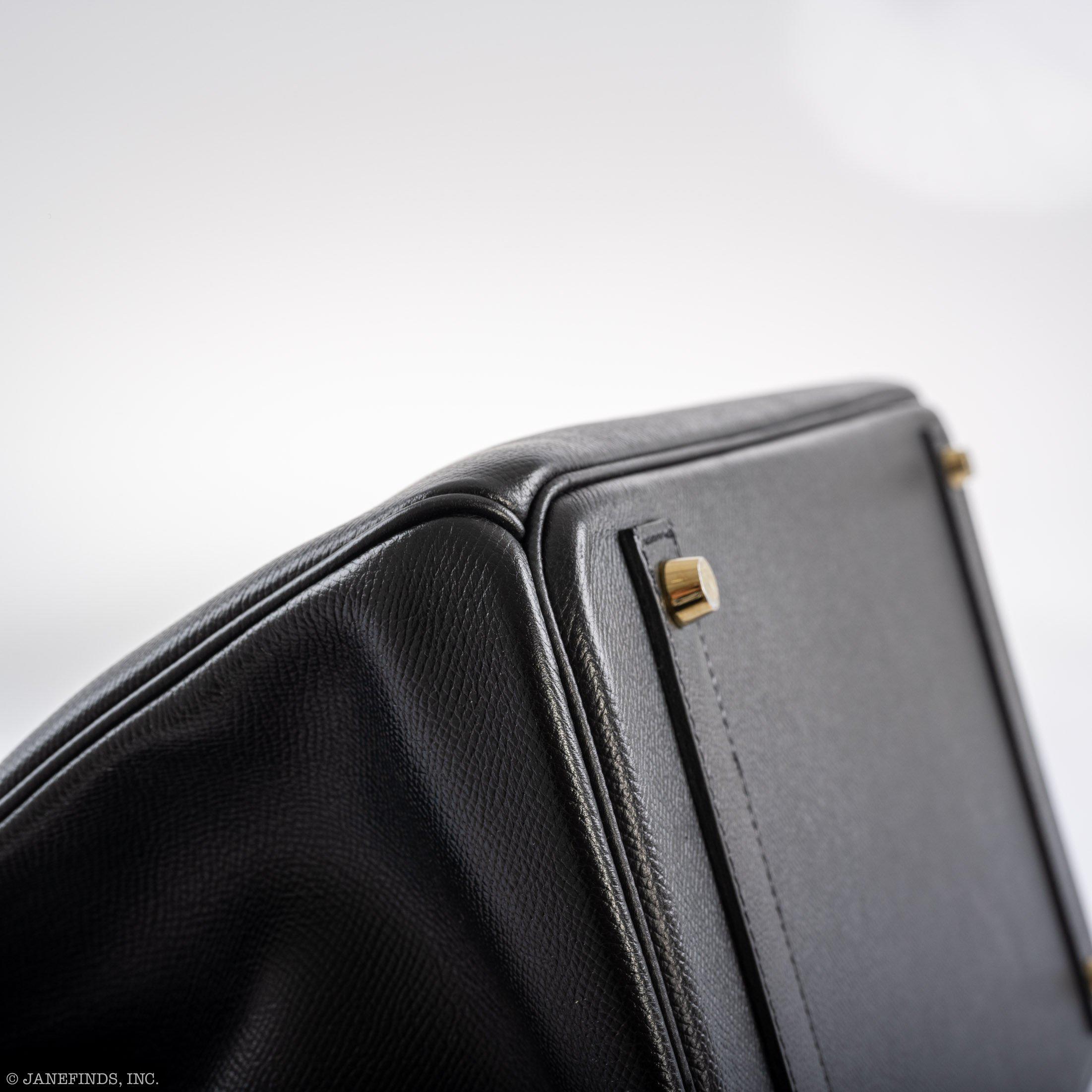 Hermes Birkin 40 Black Epsom Leather Gold Hardware - 2011, Square O - Exclusu