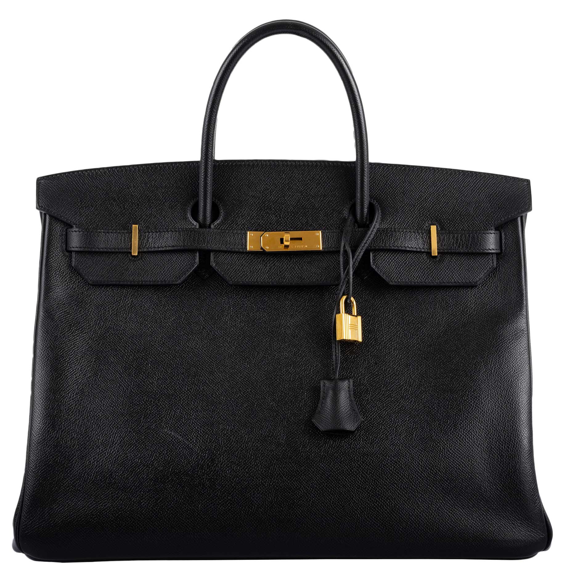 Hermes Birkin 40 Black Epsom Leather Gold Hardware - 2011, Square O - Exclusu