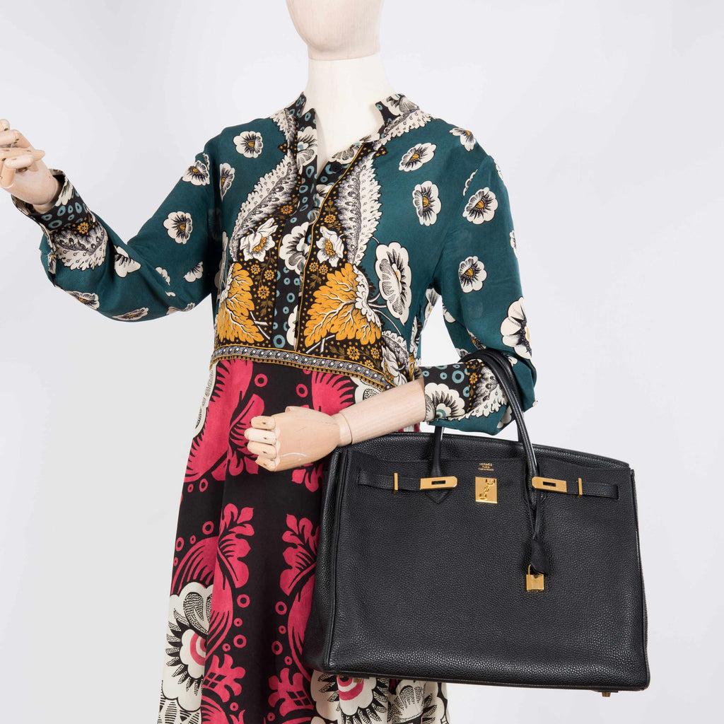 Hermes Birkin 40 Black Togo Gold Hardware - 2010, Square N - Exclusu