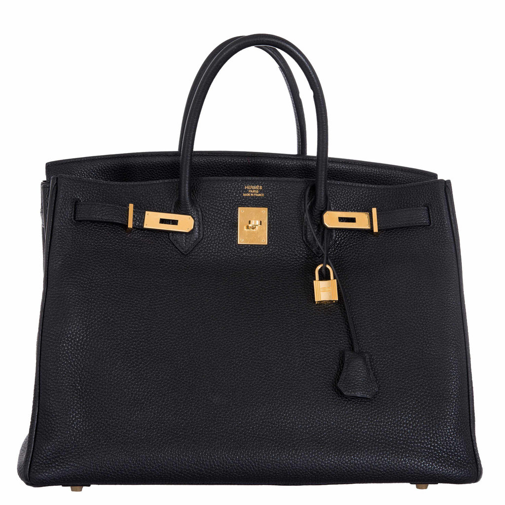 Hermes Birkin 40 Black Togo Gold Hardware - 2010, Square N - Exclusu