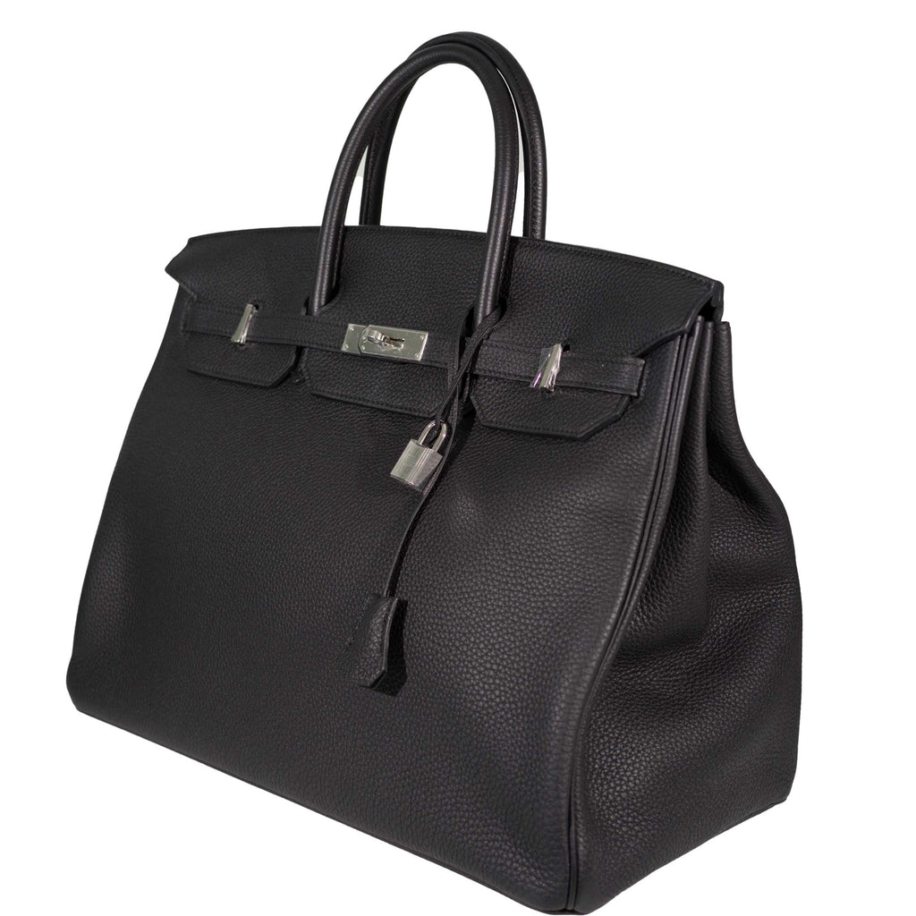 Hermes Birkin 40 Black Togo Leather Palladium Hardware - 2014, R Square - Exclusu