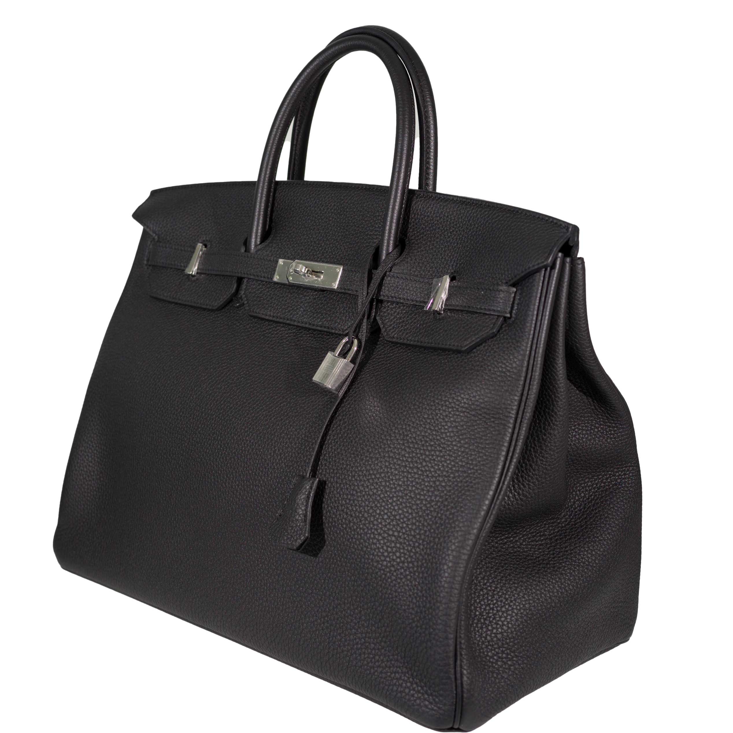 Hermes Birkin 40 Black Togo Leather Palladium Hardware - 2014, R Square - Exclusu