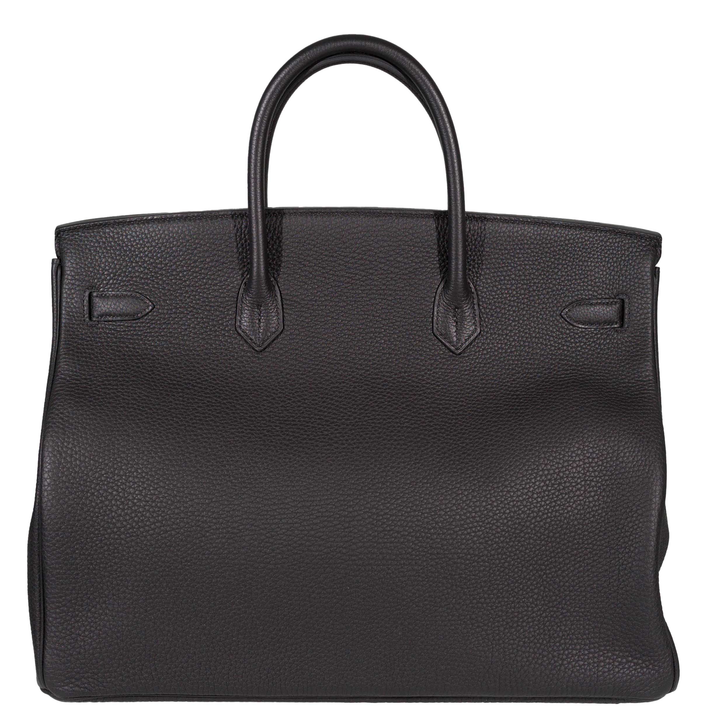 Hermes Birkin 40 Black Togo Leather Palladium Hardware - 2014, R Square - Exclusu