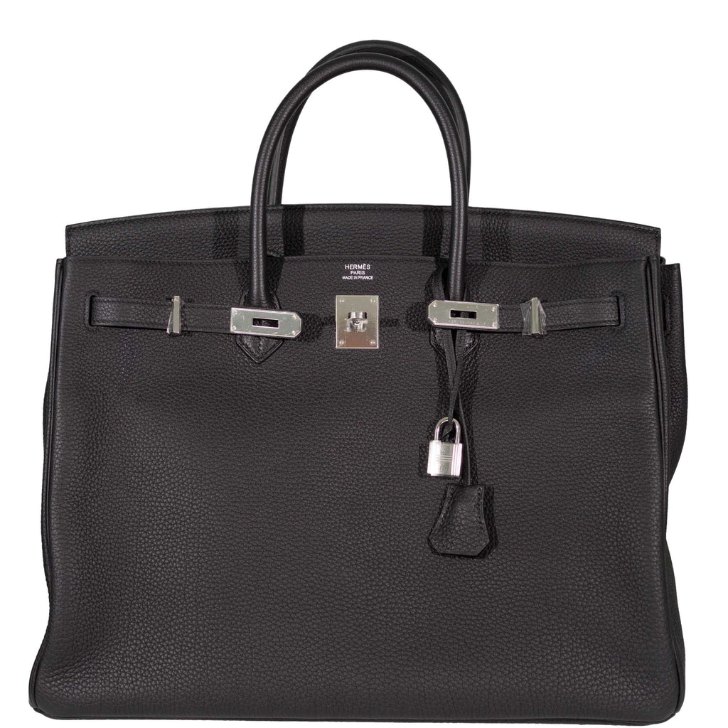 Hermes Birkin 40 Black Togo Leather Palladium Hardware - 2014, R Square - Exclusu