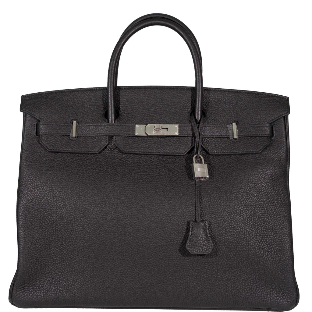 Hermes Birkin 40 Black Togo Leather Palladium Hardware - 2014, R Square - Exclusu