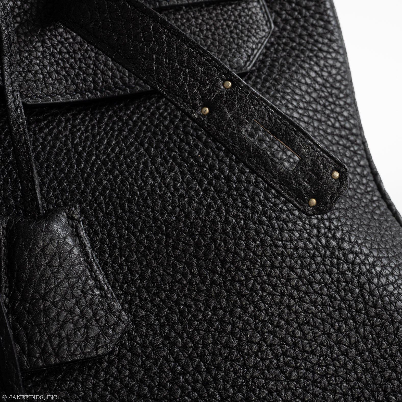 Hermes Birkin 40 Black Togo leather Palladium Hardware - 2008, L Square - Exclusu