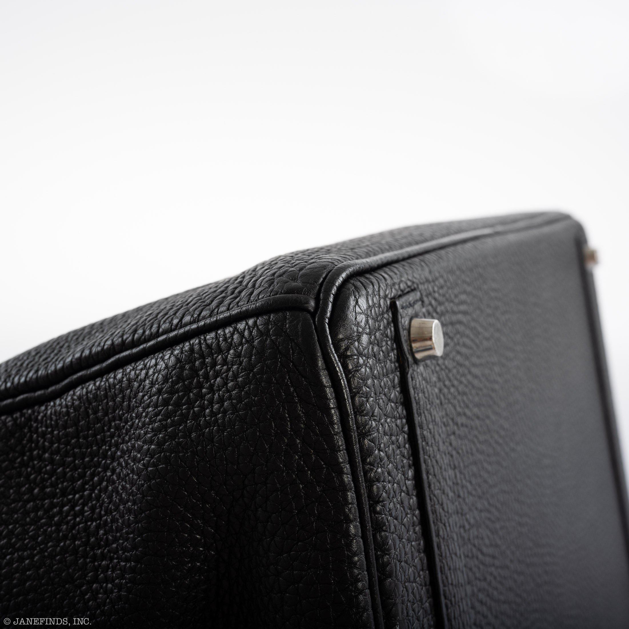 Hermes Birkin 40 Black Togo leather Palladium Hardware - 2008, L Square - Exclusu