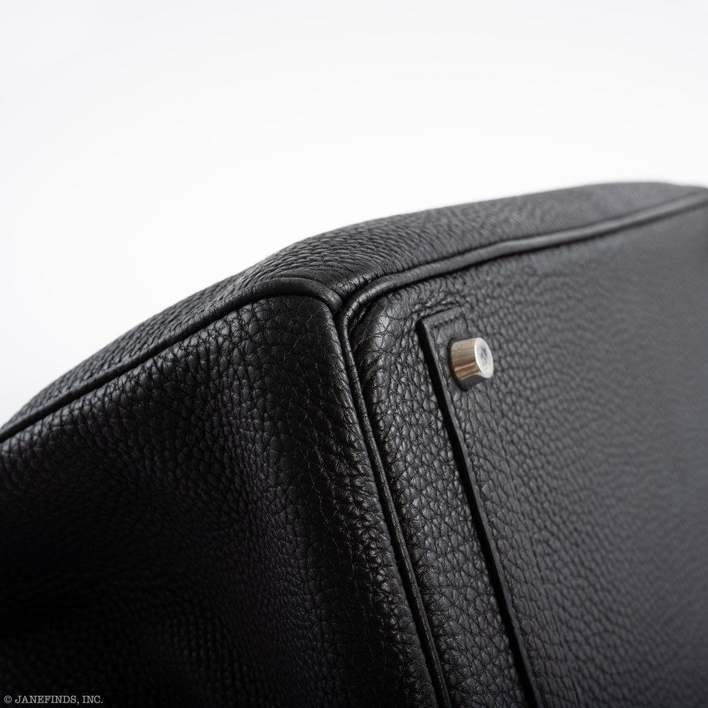 Hermes Birkin 40 Black Togo leather Palladium Hardware - 2008, L Square - Exclusu