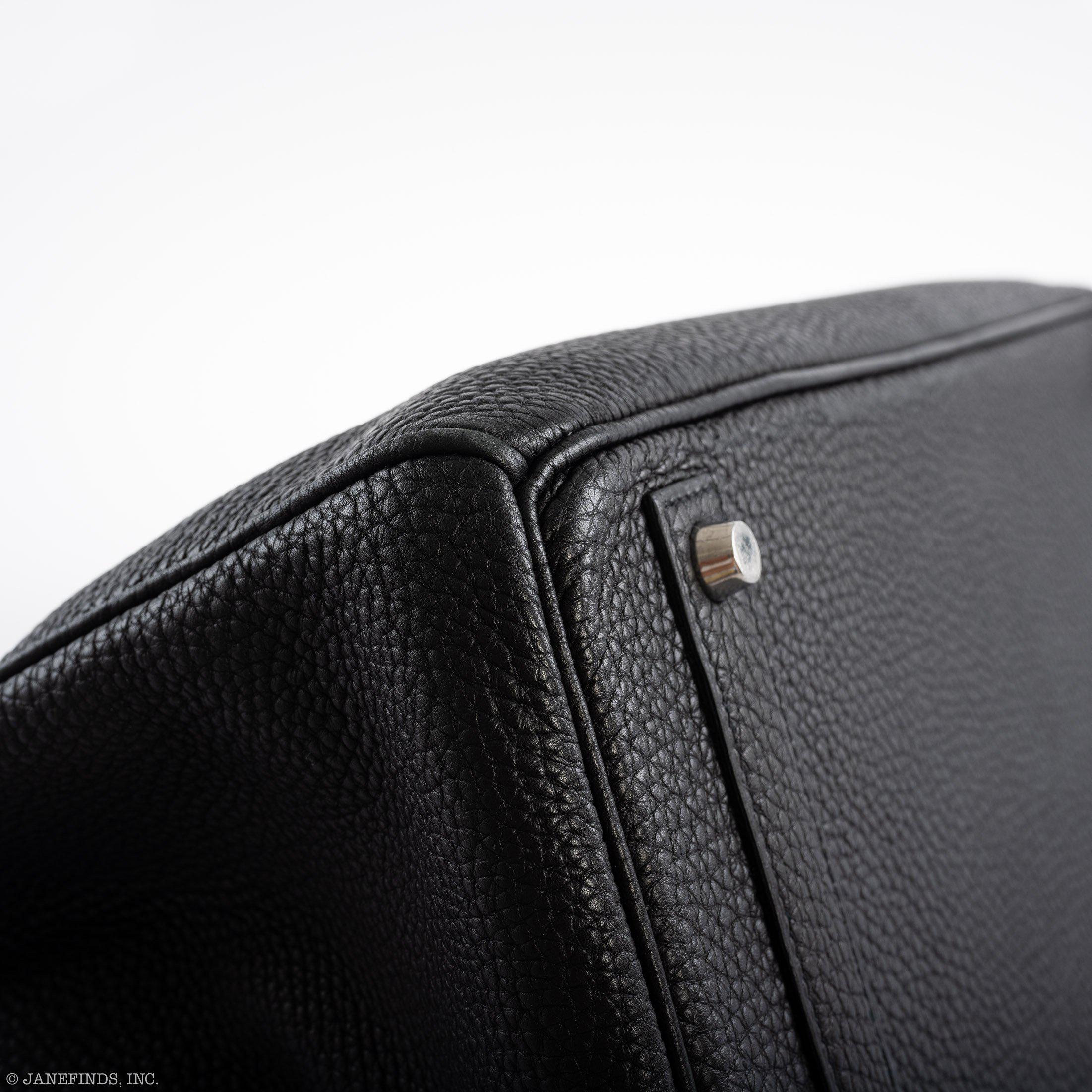 Hermes Birkin 40 Black Togo leather Palladium Hardware - 2008, L Square - Exclusu