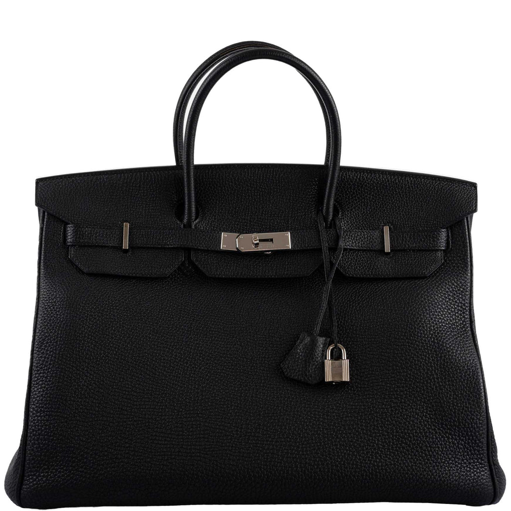 Hermes Birkin 40 Black Togo leather Palladium Hardware - 2008, L Square - Exclusu