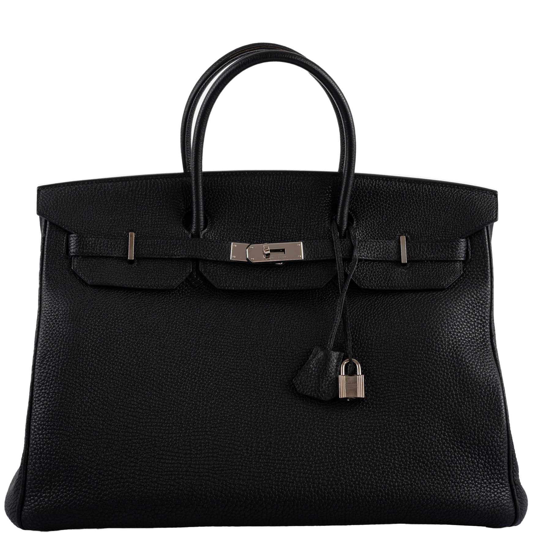 Hermes Birkin 40 Black Togo leather Palladium Hardware - 2008, L Square - Exclusu